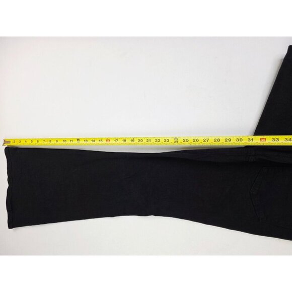 Frame Size 32X31 Womens Le Pixie High Flare Black Denim 5 Pocket Jeans - Picture 4 of 13